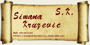 Simana Kružević vizit kartica